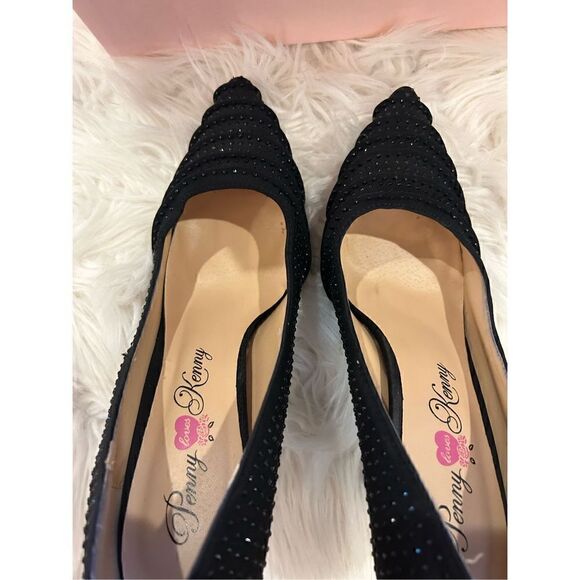 Penny Loves Kenny OPLEAT size 9.5M black jeweled Lycra - Picture 12 of 14
